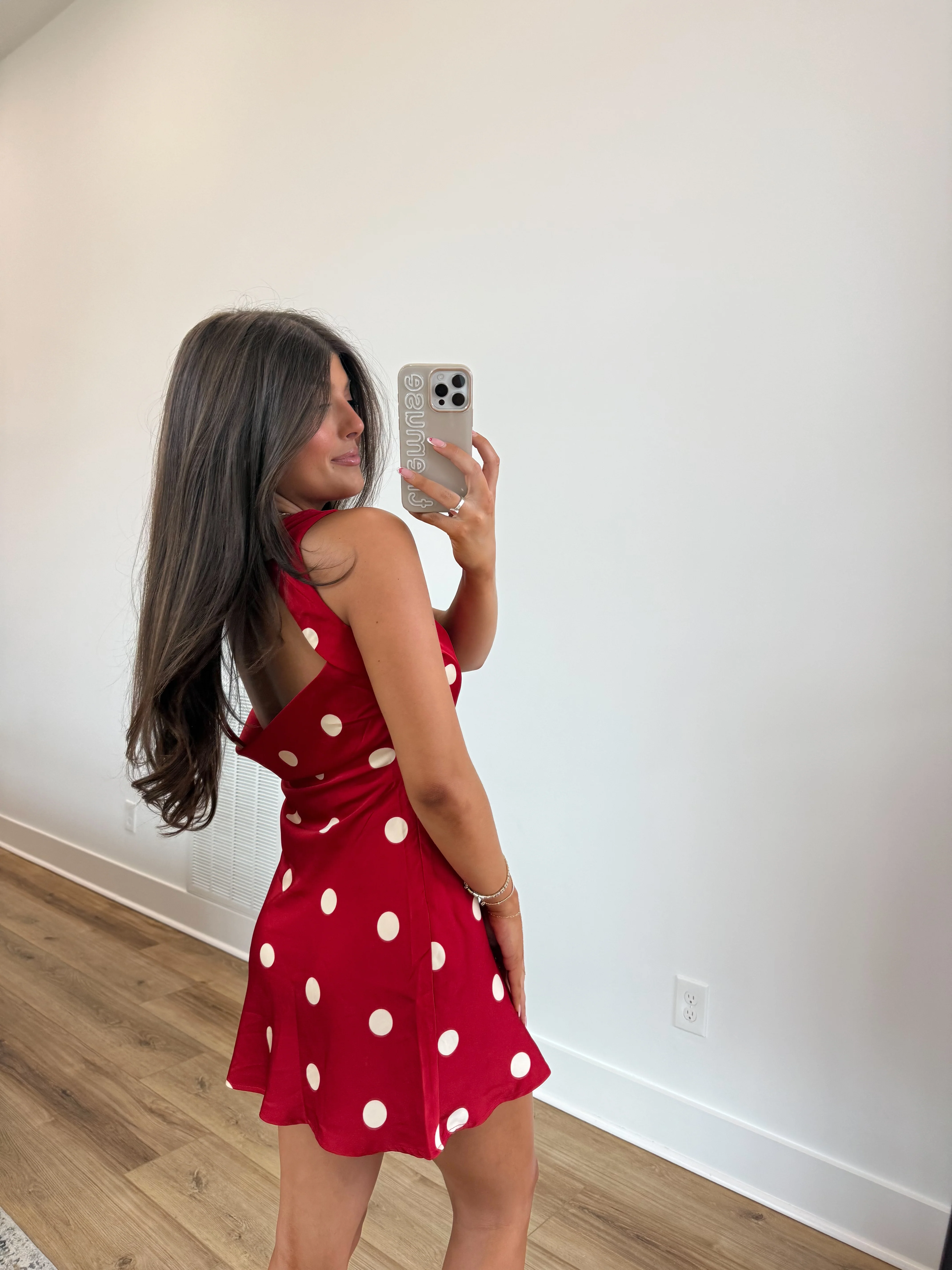 With Love Mini Dress (Red/Cream) - Image 2
