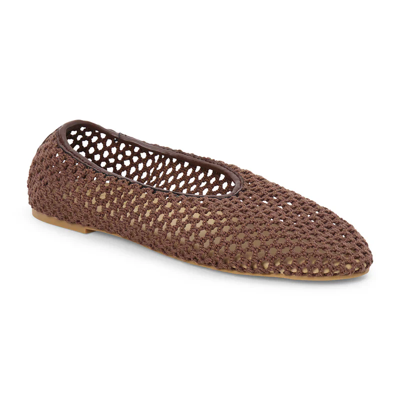 Woven Chocolate Flats - Image 3