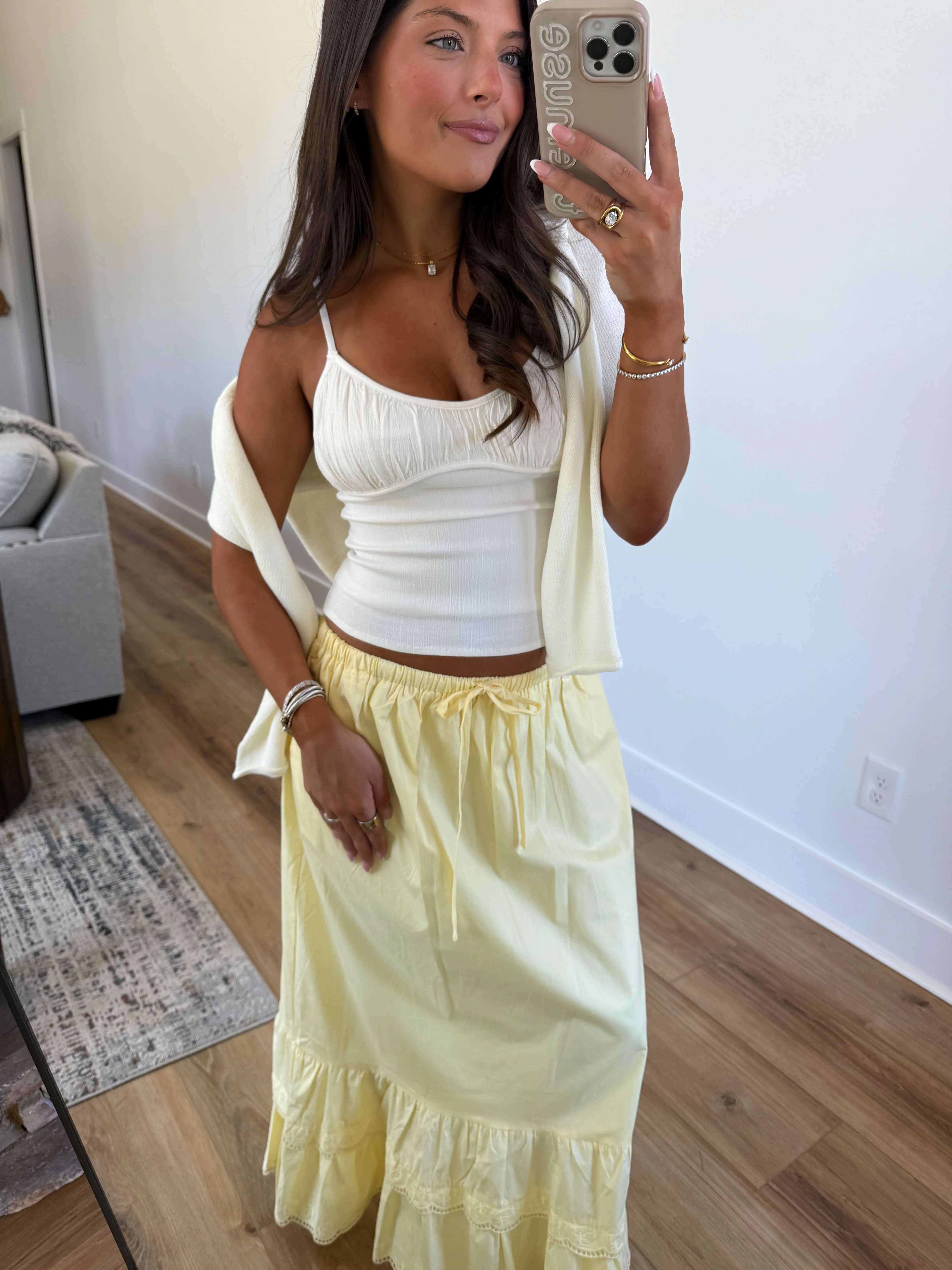 Yellow Flow Maxi Skirt - Image 2
