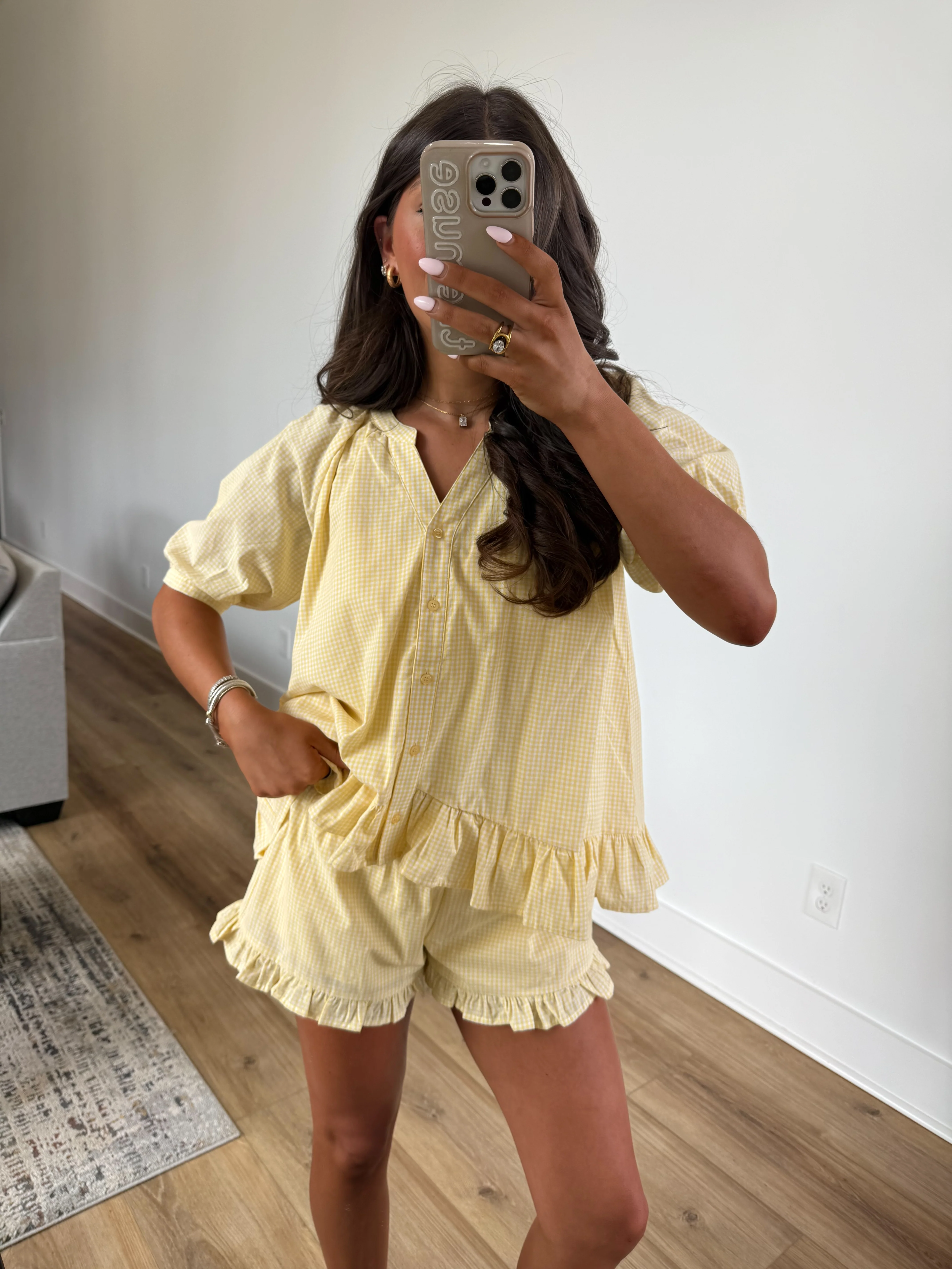 Yellow Gingham Flare Set (Restock) - Image 2