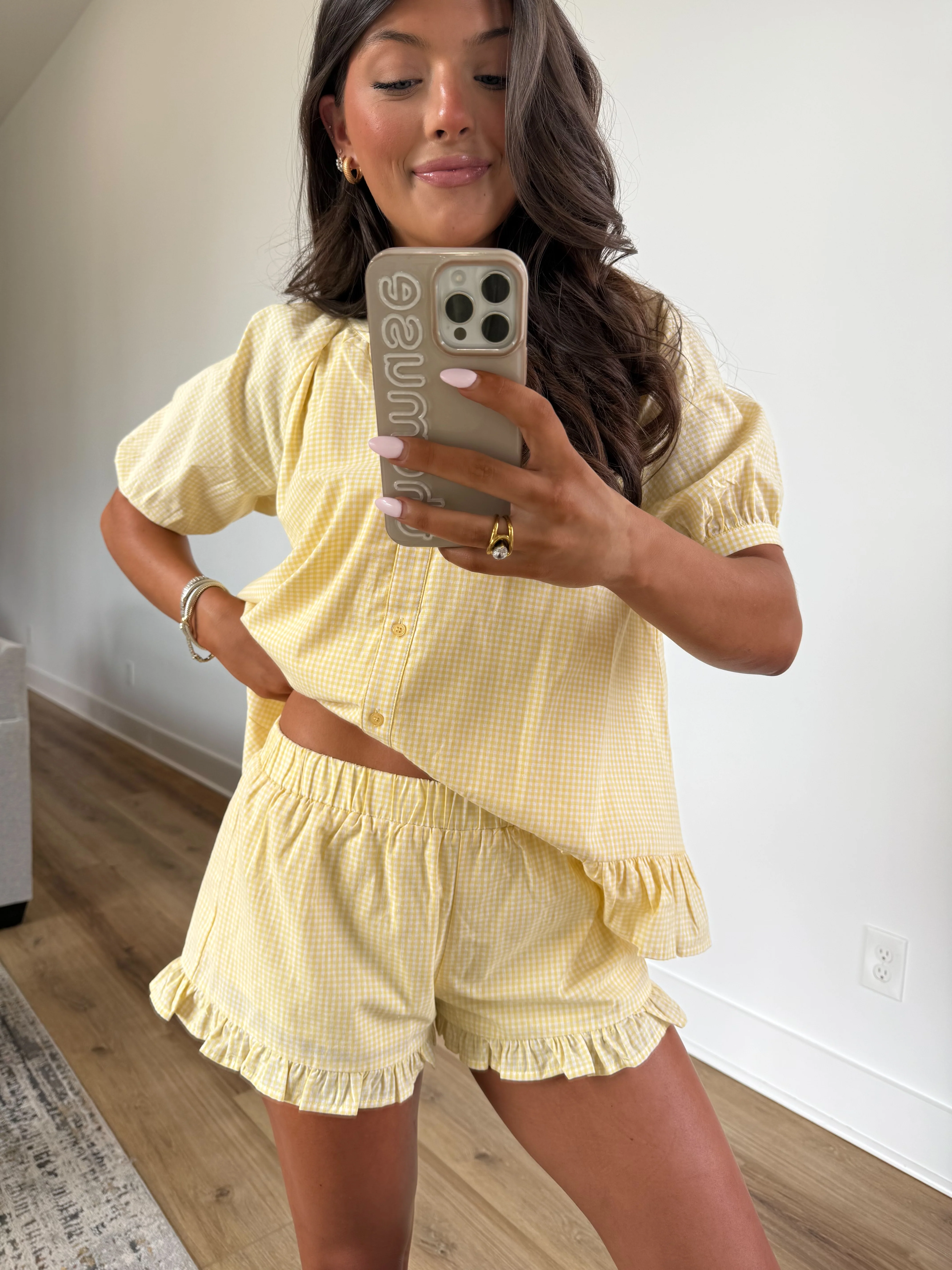 Yellow Gingham Flare Set (Restock) - Image 3