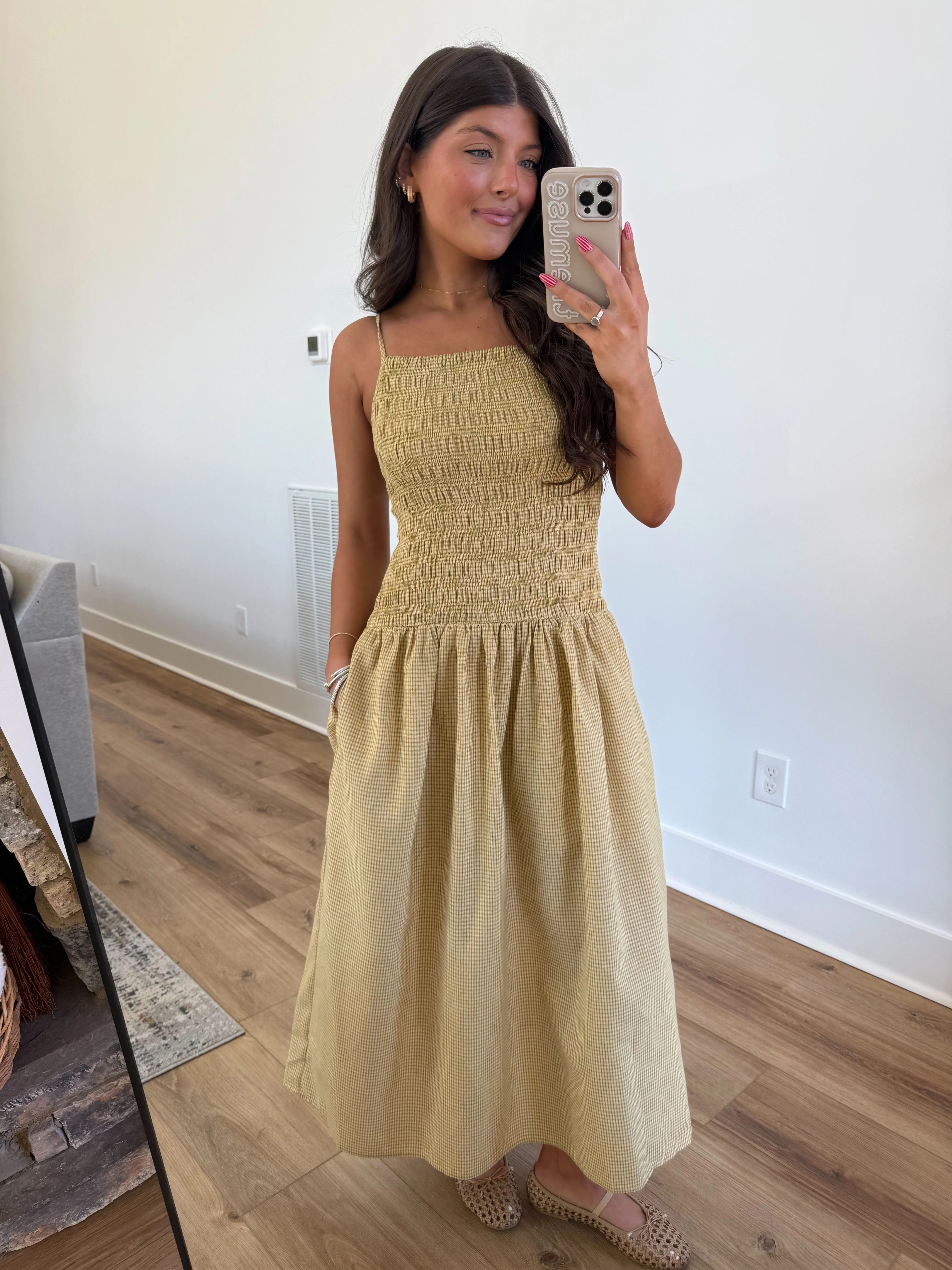 Yellow Smocked Sundress - Image 4