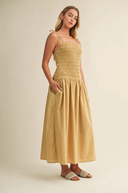 Yellow Smocked Sundress - Image 7